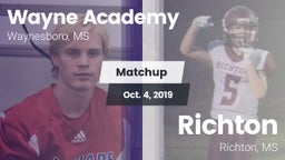 Matchup: Wayne Academy vs. Richton  2019