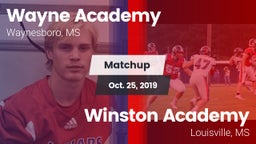 Matchup: Wayne Academy vs. Winston Academy  2019