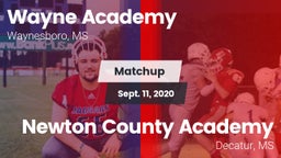 Matchup: Wayne Academy vs. Newton County Academy  2020