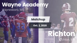 Matchup: Wayne Academy vs. Richton  2020