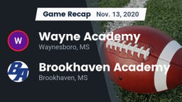 Recap: Wayne Academy  vs. Brookhaven Academy  2020