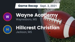 Recap: Wayne Academy  vs. Hillcrest Christian  2021