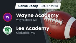 Recap: Wayne Academy  vs. Lee Academy  2023