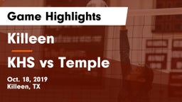 Killeen  vs KHS vs Temple Game Highlights - Oct. 18, 2019