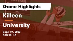 Killeen  vs University  Game Highlights - Sept. 27, 2022