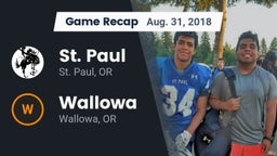 Recap: St. Paul  vs. Wallowa  2018
