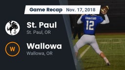 Recap: St. Paul  vs. Wallowa  2018