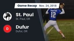 Recap: St. Paul  vs. Dufur  2018