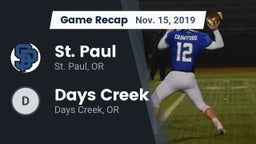 Recap: St. Paul  vs. Days Creek  2019