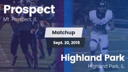 Matchup: Prospect  vs. Highland Park  2019