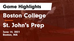 Boston College  vs St. John's Prep Game Highlights - June 14, 2021