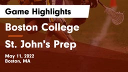 Boston College  vs St. John's Prep Game Highlights - May 11, 2022