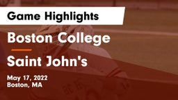 Boston College  vs Saint John's  Game Highlights - May 17, 2022