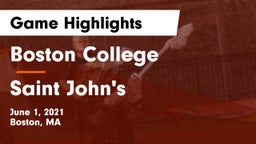 Boston College  vs Saint John's  Game Highlights - June 1, 2021