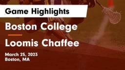 Boston College  vs Loomis Chaffee Game Highlights - March 25, 2023
