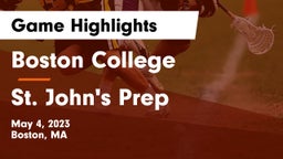 Boston College  vs St. John's Prep Game Highlights - May 4, 2023