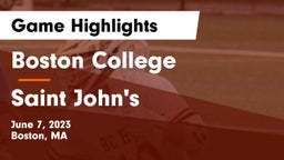 Boston College  vs Saint John's  Game Highlights - June 7, 2023