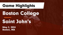 Boston College  vs Saint John's  Game Highlights - May 2, 2024