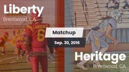 Matchup: Liberty  vs. Heritage  2016