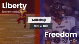 Matchup: Liberty  vs. Freedom  2016