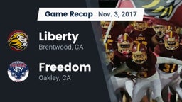 Recap: Liberty  vs. Freedom  2017