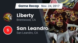 Recap: Liberty  vs. San Leandro  2017