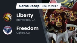 Recap: Liberty  vs. Freedom  2017