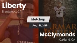 Matchup: Liberty  vs. McClymonds  2018