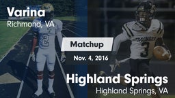 Matchup: Varina  vs. Highland Springs  2016