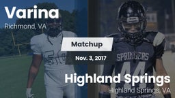 Matchup: Varina  vs. Highland Springs  2017