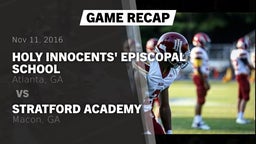 Recap: Holy Innocents' Episcopal School vs. Stratford Academy  2016
