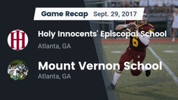 Recap: Holy Innocents' Episcopal School vs. Mount Vernon School 2017