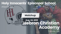 Matchup: Holy vs. Hebron Christian Academy  2018