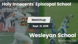 Matchup: Holy vs. Wesleyan School 2018