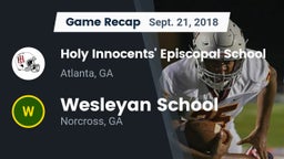 Recap: Holy Innocents' Episcopal School vs. Wesleyan School 2018
