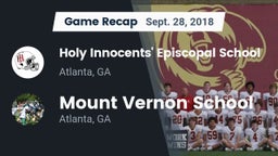 Recap: Holy Innocents' Episcopal School vs. Mount Vernon School 2018