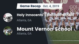 Recap: Holy Innocents' Episcopal School vs. Mount Vernon School 2019