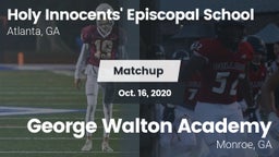Matchup: Holy vs. George Walton Academy  2020