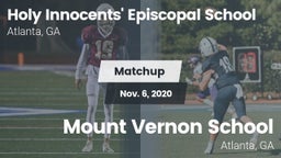 Matchup: Holy vs. Mount Vernon School 2020