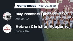 Recap: Holy Innocents' Episcopal School vs. Hebron Christian Academy  2020