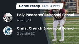 Recap: Holy Innocents' Episcopal School vs. Christ Church Episcopal School 2021