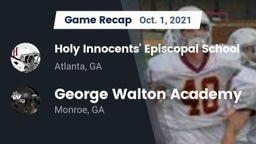 Recap: Holy Innocents' Episcopal School vs. George Walton Academy  2021