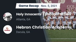 Recap: Holy Innocents' Episcopal School vs. Hebron Christian Academy  2021