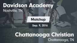 Matchup: Davidson Academy vs. Chattanooga Christian  2016