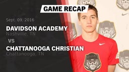 Recap: Davidson Academy  vs. Chattanooga Christian  2016