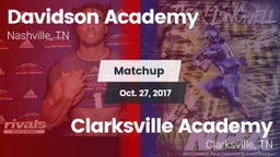 Matchup: Davidson Academy vs. Clarksville Academy 2017