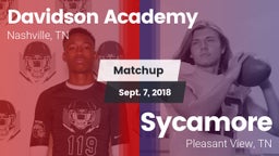 Matchup: Davidson Academy vs. Sycamore  2018