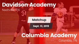 Matchup: Davidson Academy vs. Columbia Academy  2019