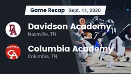 Recap: Davidson Academy  vs. Columbia Academy  2020
