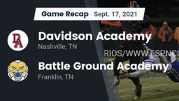 Recap: Davidson Academy  vs. Battle Ground Academy  2021